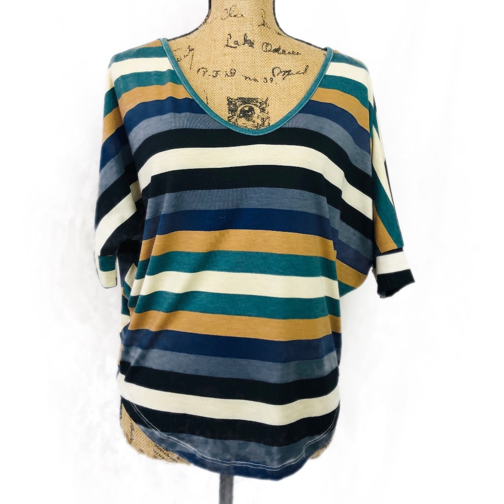 DNA couture Striped Top  Size L